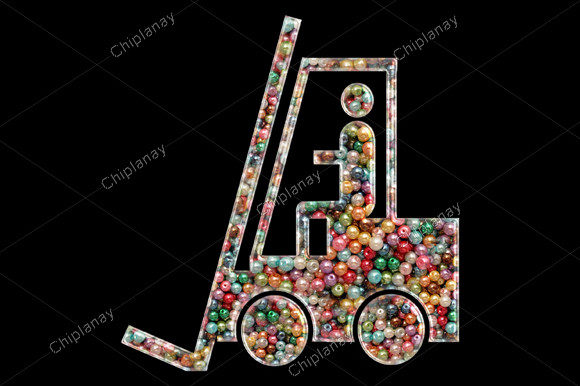 A Colorful Forklift Embroidery Design for Crafters
