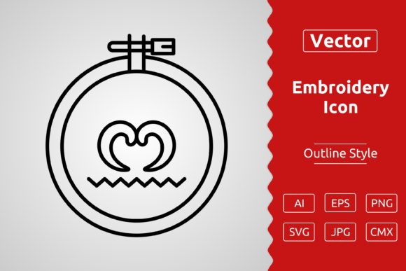 A Designer's Review of a Vector Embroidery Outline Icon