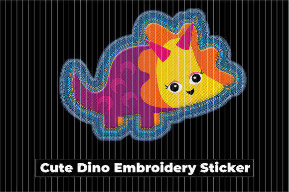 A Designer's Review of the Cute Dino Embroidery Sticker