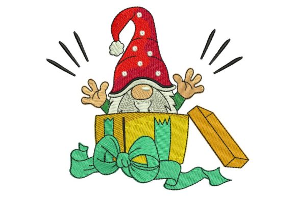 A Designer's Review of the Gift Box Gnome Embroidery File