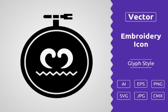 A Glyph Icon's Journey from File to Finished Embroidery