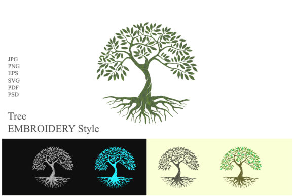 A Tree Embroidery Logo for Personalized Gift Crafting