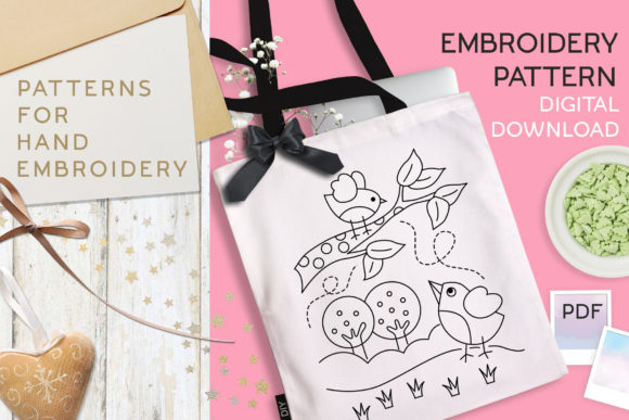 A Whimsical Bird Pattern for Boutique Apparel Embroidery