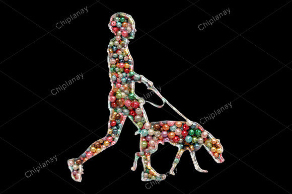 Dog Man Walker Beads: A Colorful Embroidery Review