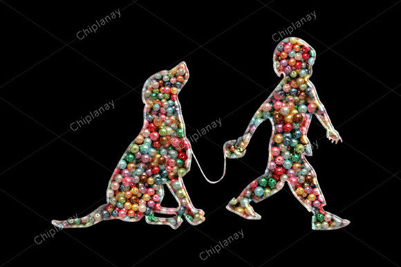 Dog Walker Boy Embroidery: A Sweet Keepsake Design
