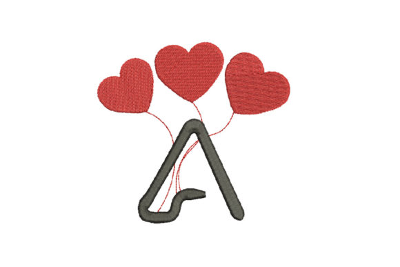 Embroidery Review: Alphabet Letter a with Red Love Heart