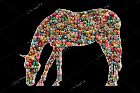 Horse Animal Beads: A Sweet Embroidery Gift Design