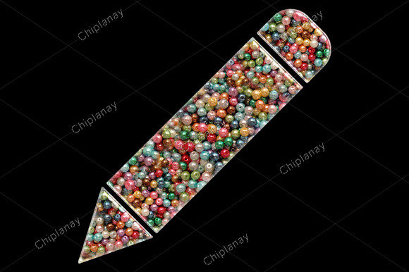 Pen Pencil Beads Colorful Embroidery for Boutique Apparel