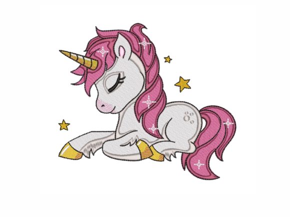 Putting the Sleepy Unicorn Embroidery Design to Practical Use