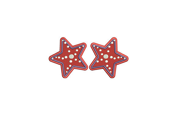 Red Stars Embroidery Design for Boutique Apparel