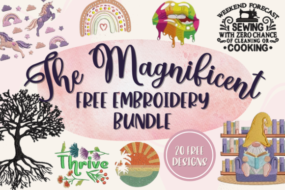 The Magnificent Free Embroidery Bundle for Small Shops